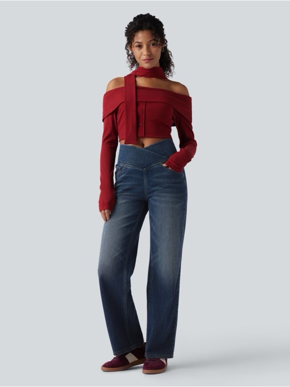 Halara Flex™ Crossover High Waisted Tummy Control Casual Straight Leg - Picture 5 of 5